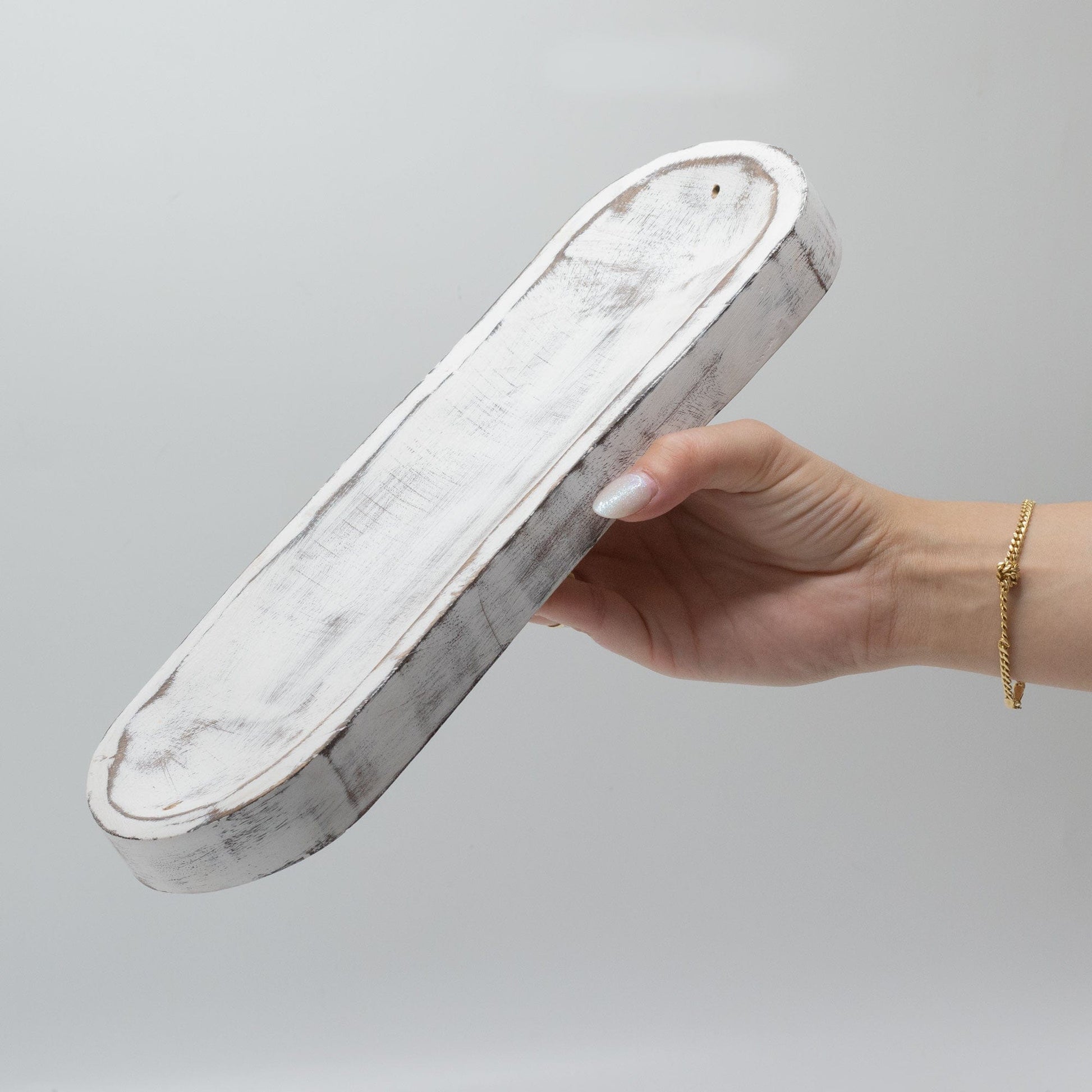 Bliss Large Incense Tray 30x10cm - Classic Whitewash