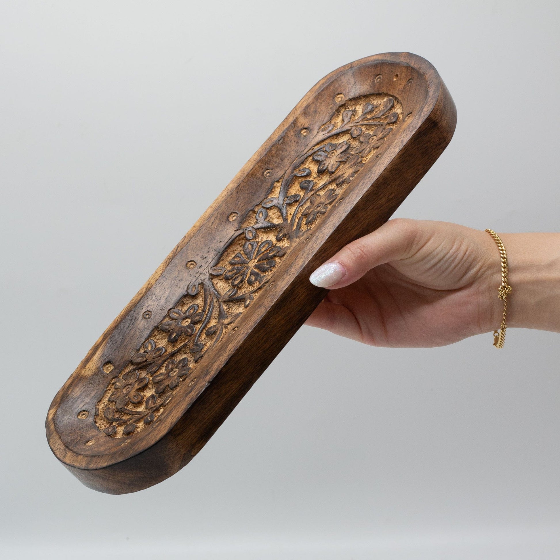 Bliss Large Incense Tray 30x10cm - Flower Design