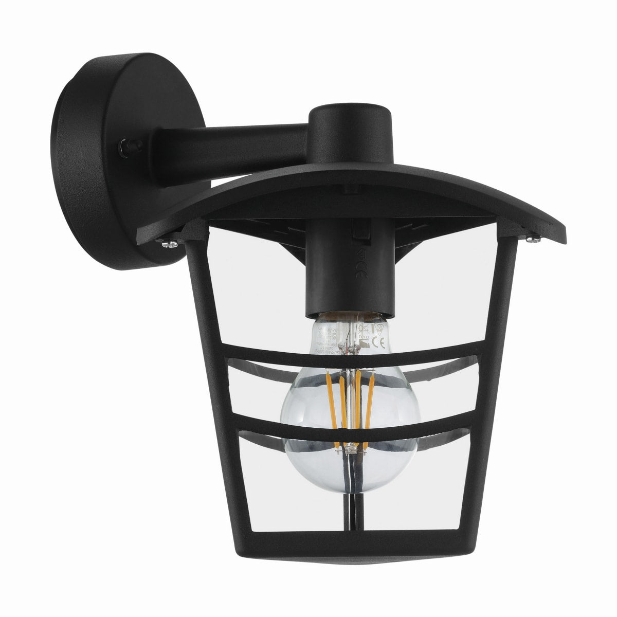 PALAMA BLACK ALUMINUM WALL SCONCE 22X21.5CM E27=60W IP44