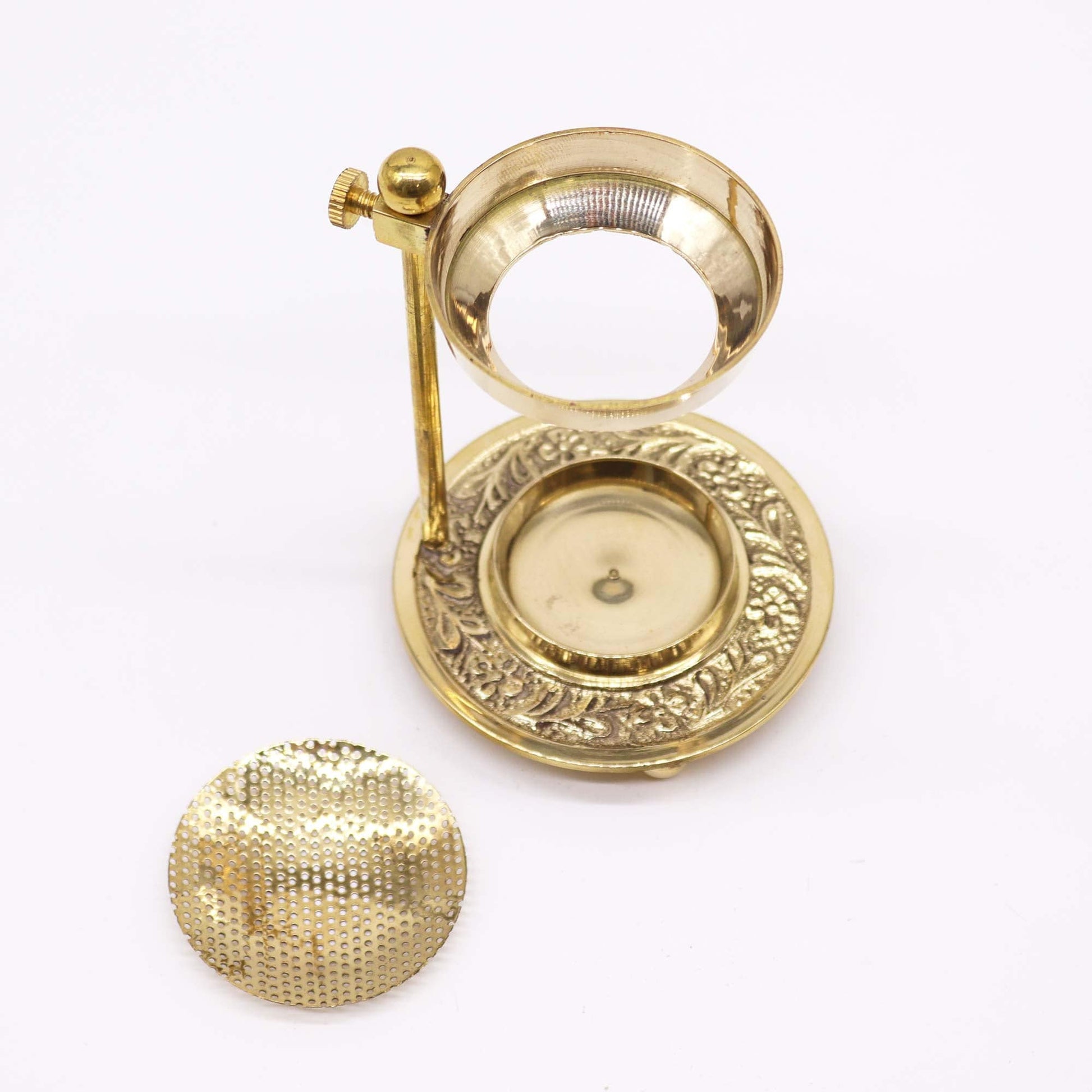 Bliss Brass Resin Incense Warmer - Adjustable
