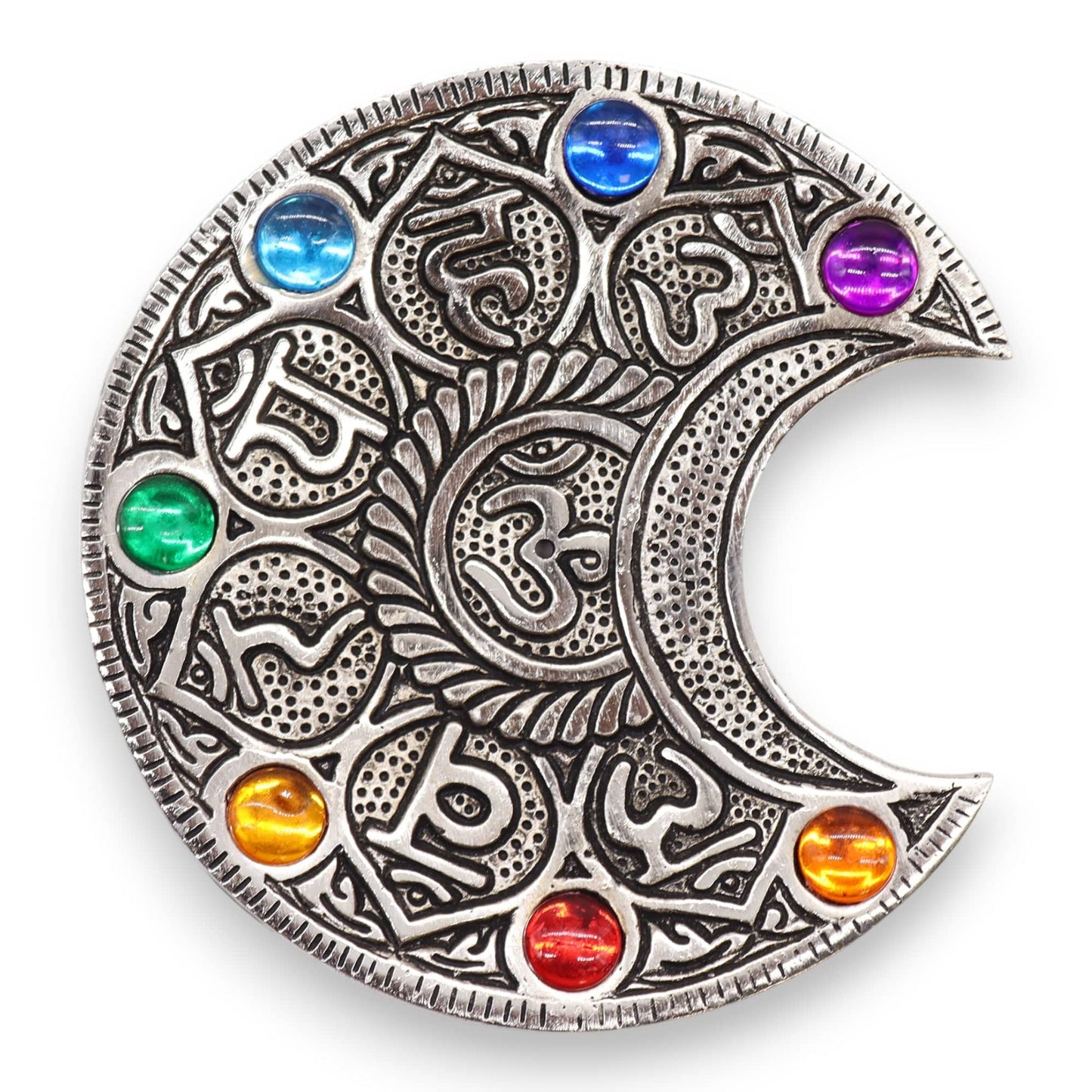 Bliss Seven Chakra Moon Incense Holder 11.5cm