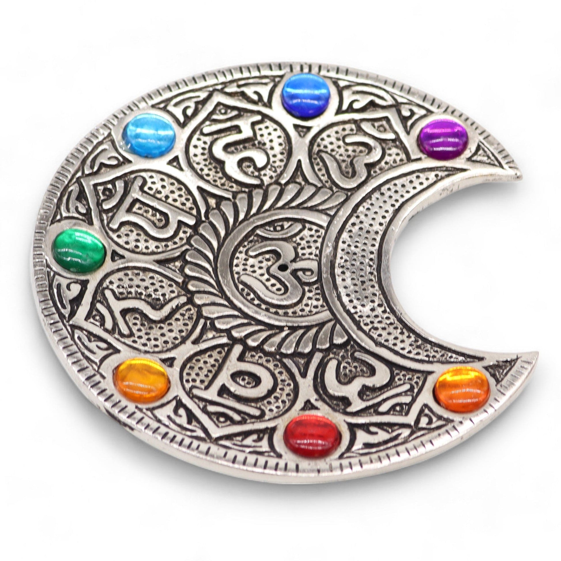 Bliss Seven Chakra Moon Incense Holder 11.5cm