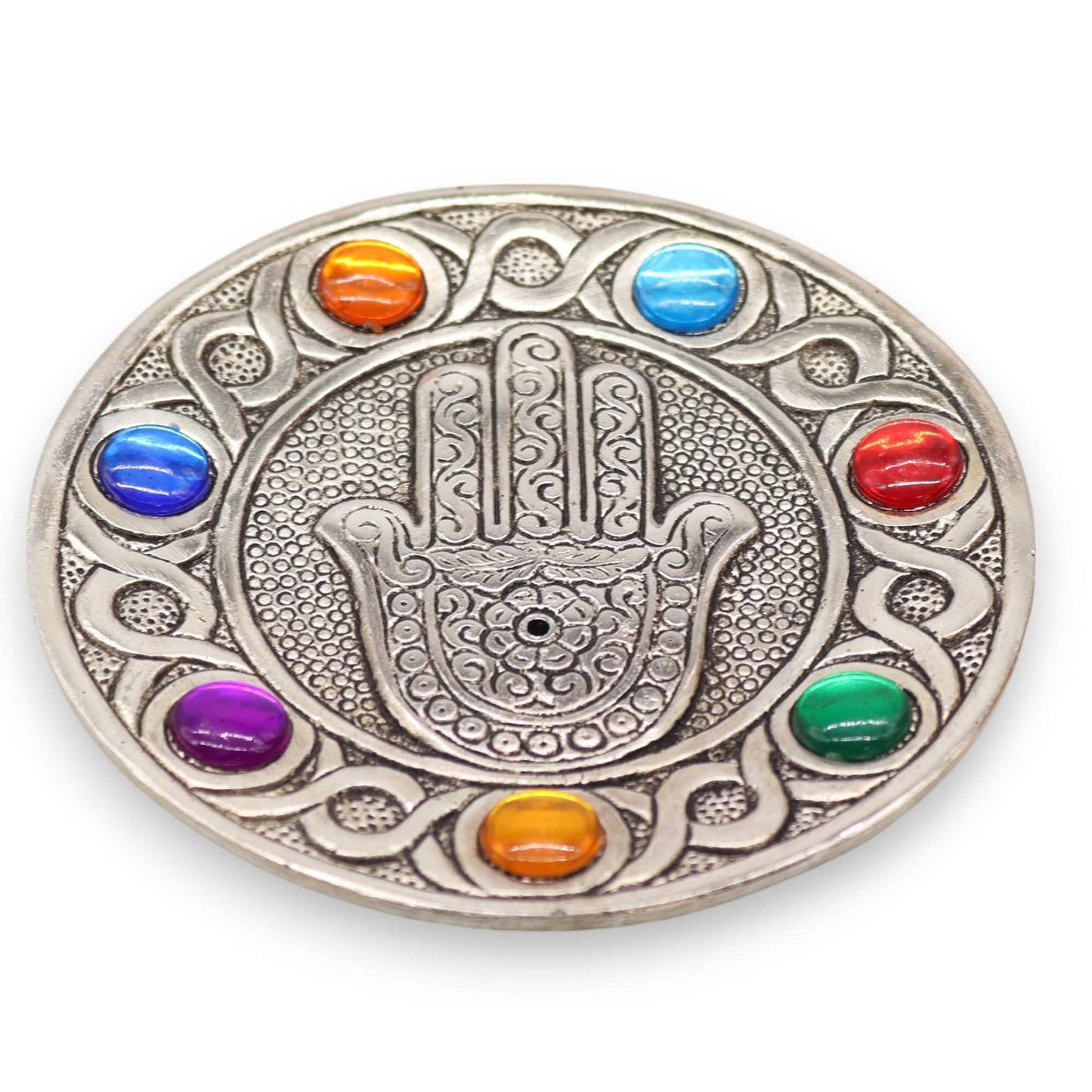 Bliss Seven Chakra Hamsa Incense Holder 11.5cm