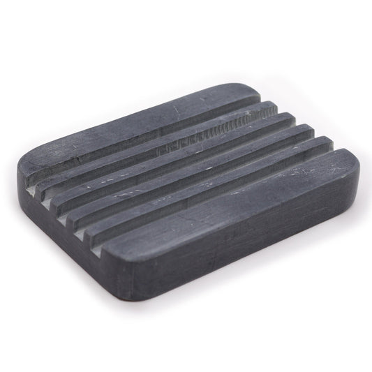 Bliss Grey Soapstone Soap Dish 12x8.5cm - Heavey Ridges