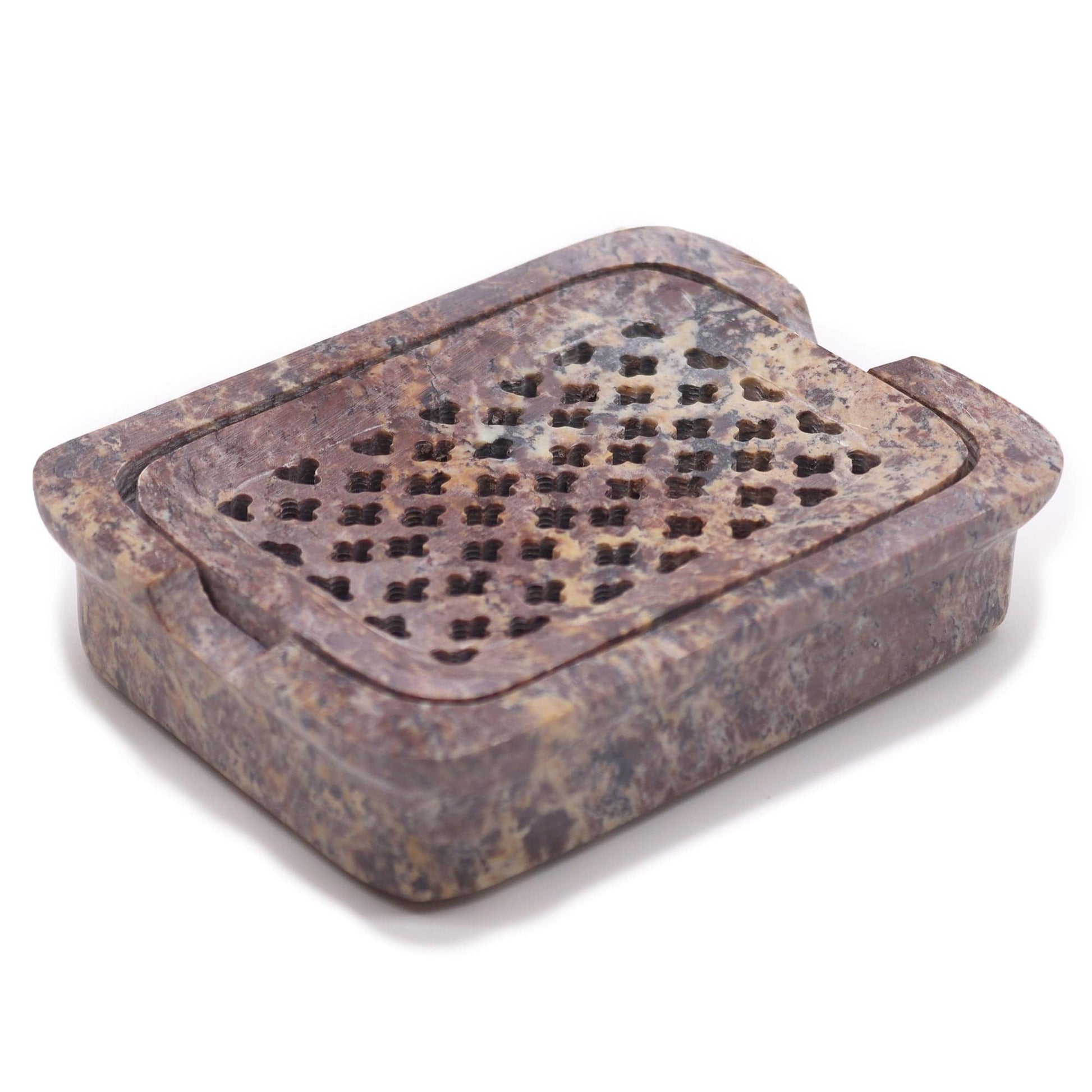 Bliss Soapstone Soap Dish & Drainer 11x8cm- Classic Square