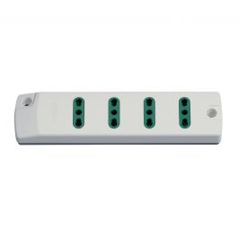 MULTISOCKET 4 PLACES 10/16A WITHOUT CABLE WHITE