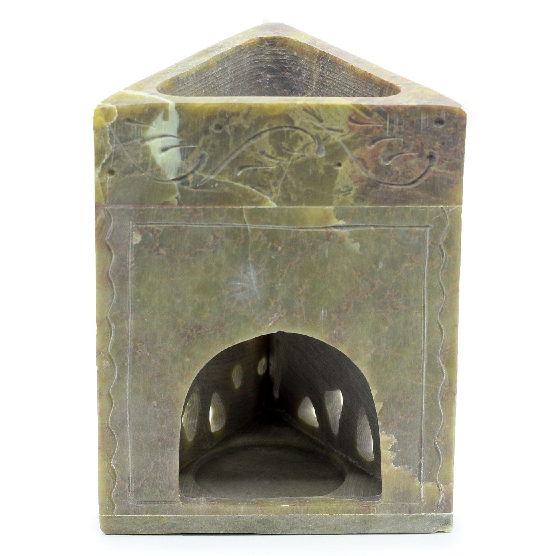 Bliss Triangle Soapstone Oil Burner 11x9cm - Elephant