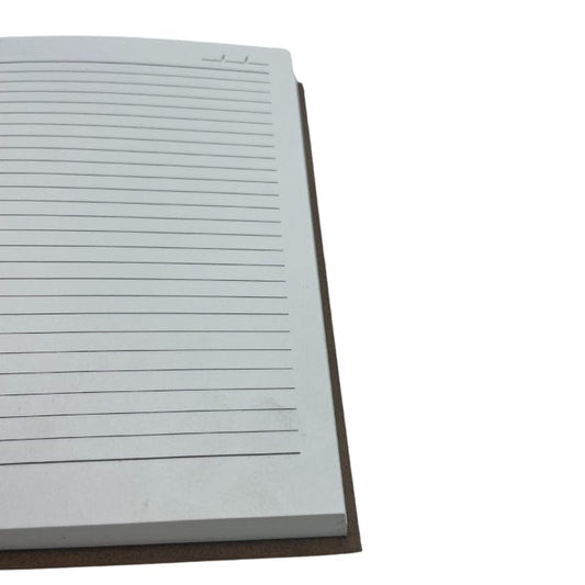 Black Tan Daily Note Book - 100 Lined Pages - 18x13cm