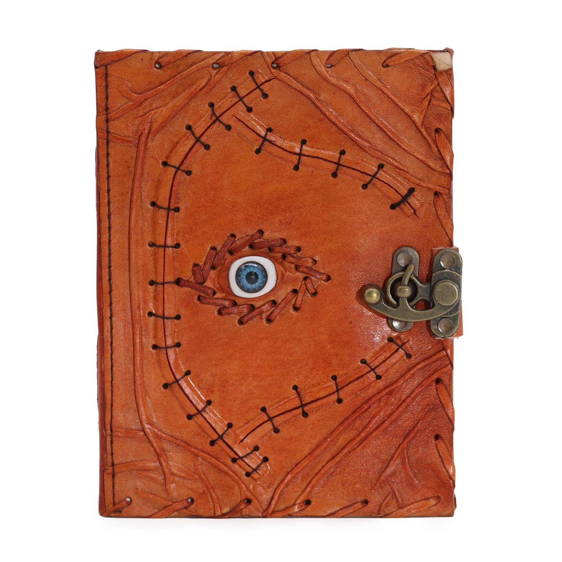 Bliss Light Brown Tan Book - Evil Eye Decor - 160 Deckle Edges Pages - 20x15cm