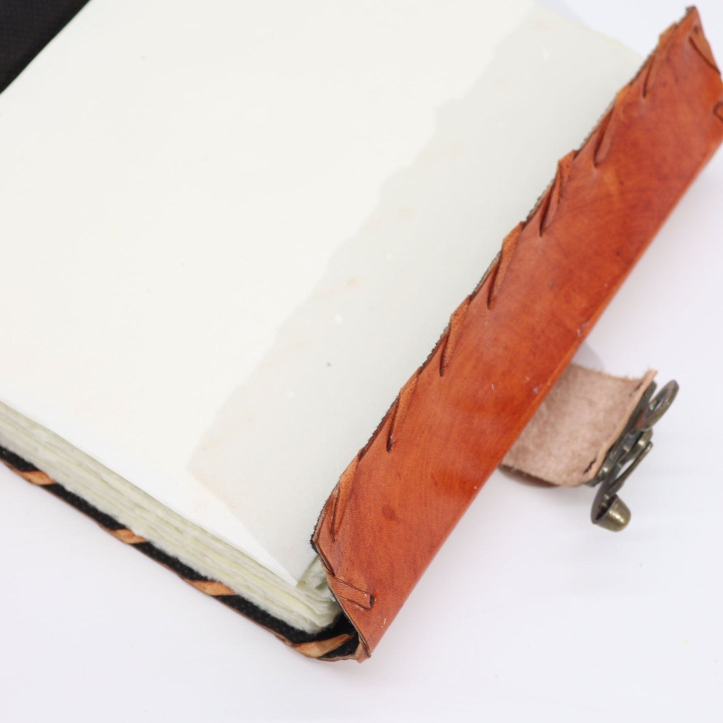 Bliss Light Brown Tan Book - Evil Eye Decor - 160 Deckle Edges Pages - 20x15cm