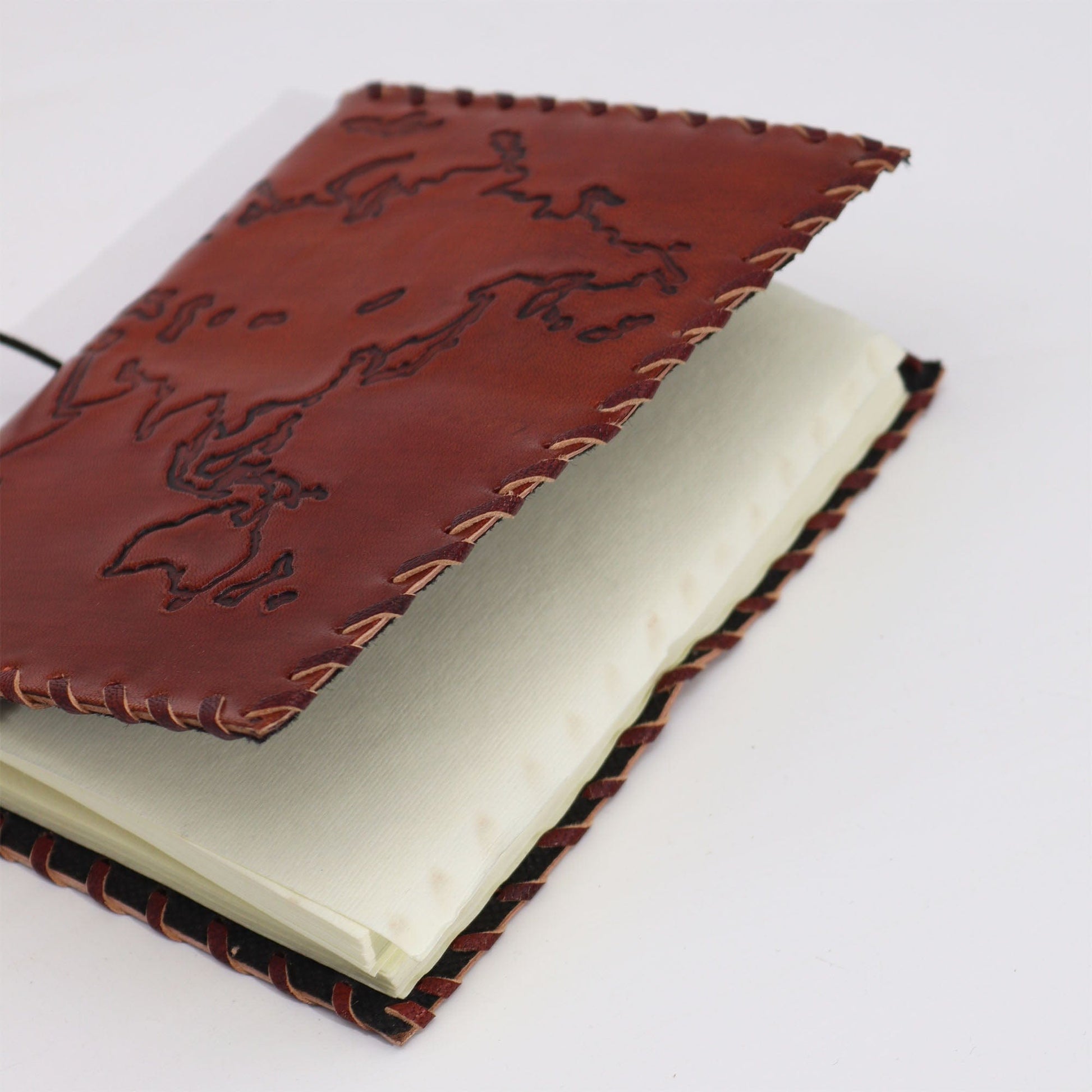 Bliss Travel Journal with wrap - Light Tan - 96 pages - 17x13cm
