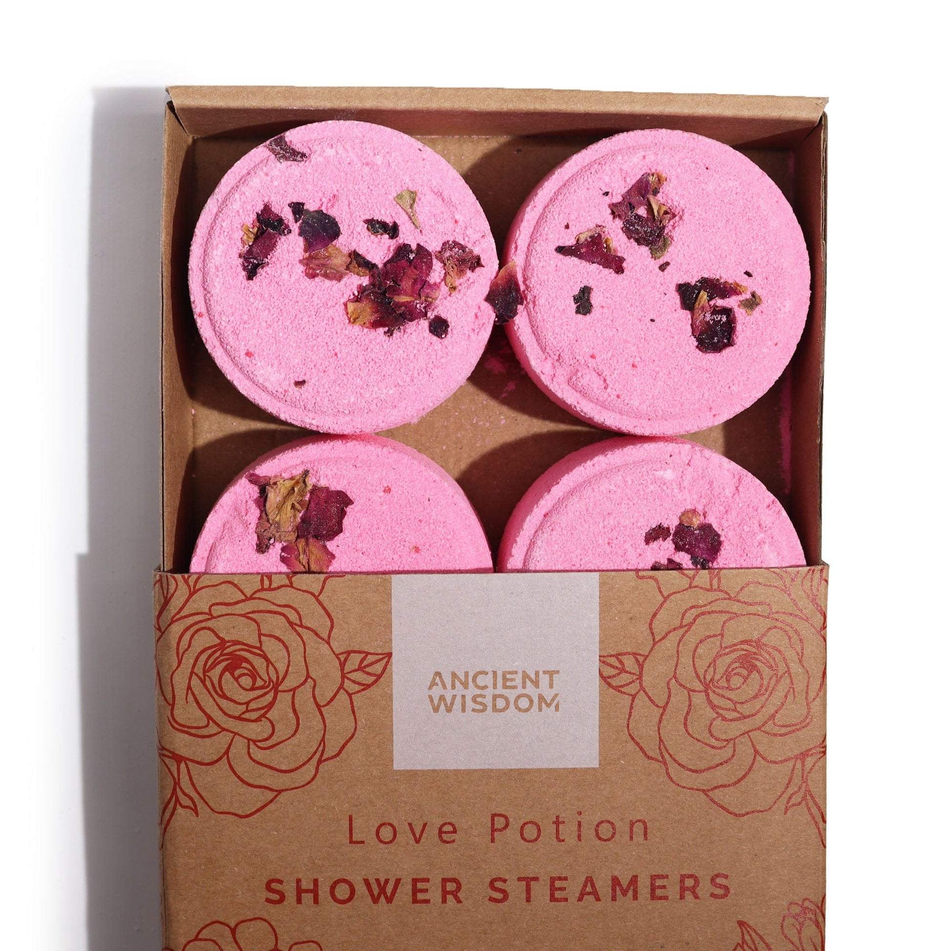 Bliss Zen Shower Steamers - Therapy Wellness Quartet - Love Potion (Pinky Red)