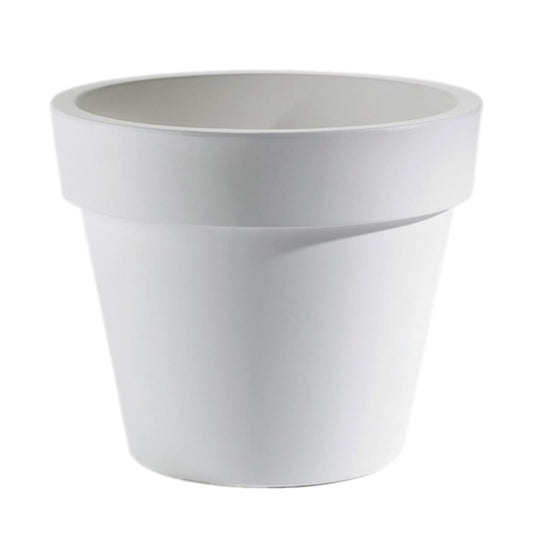 Bricocenter VASO IN PLASTICA ROTAZIONALE SUPER DIAMETRO 40XH35 CM BIANCO OPACO