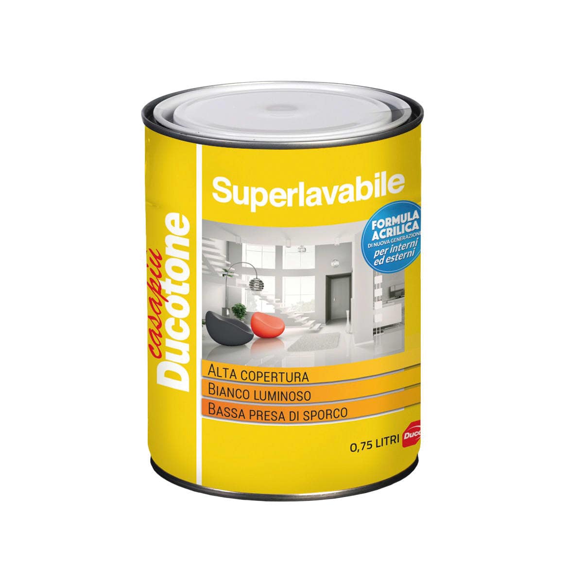 Bricocenter DUCOTONE SUPERWASHABLE WHITE PAINT 750ML