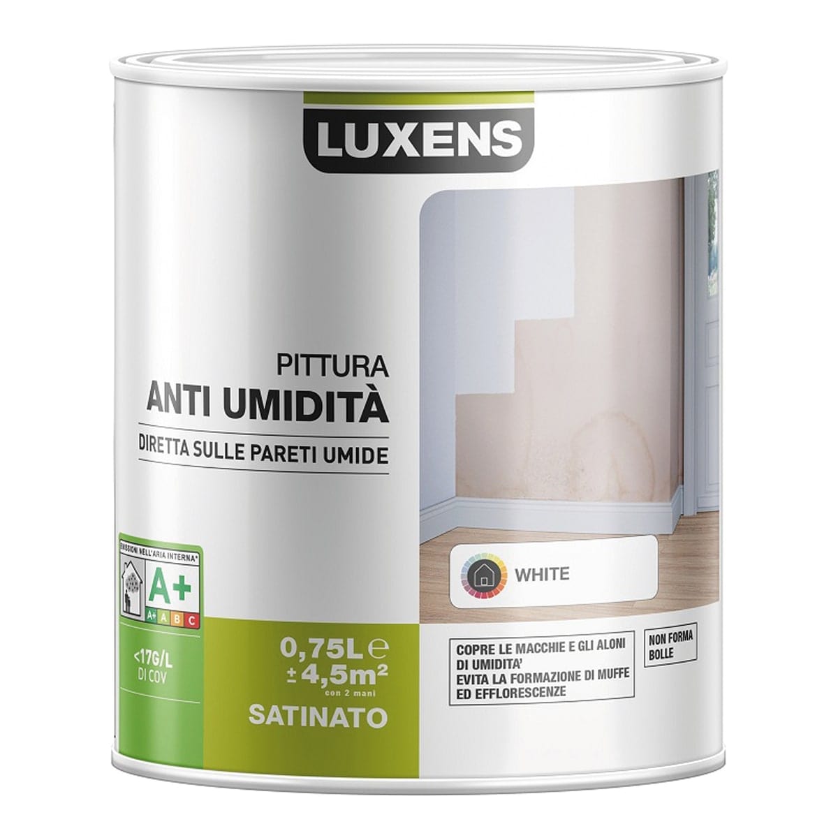 Bricocenter PITTURA BIANCA ANTI-UMIDITA' LUXENS 750ML