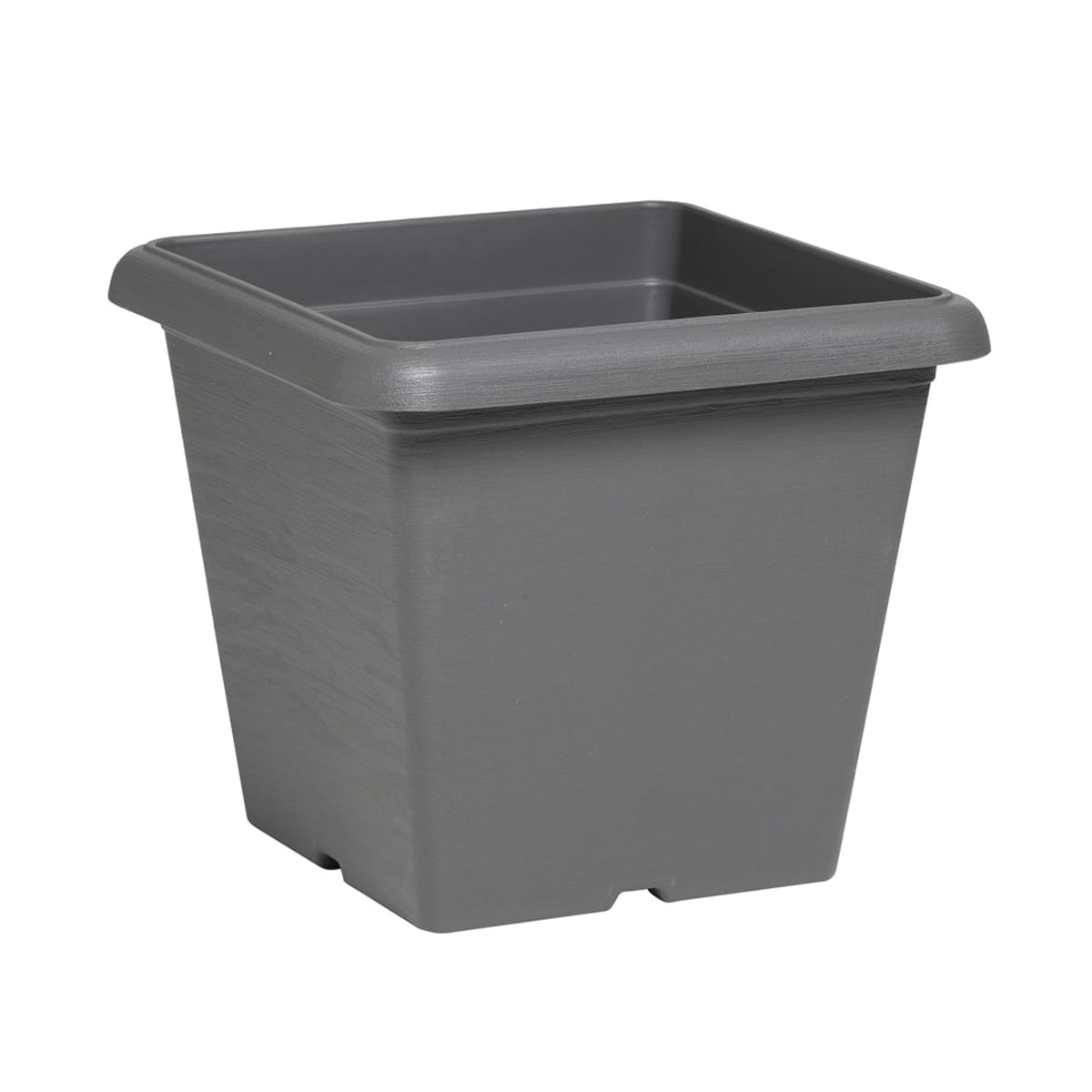 Bricocenter SQUARE PLASTIC POT 32 CM ANTHRACITE