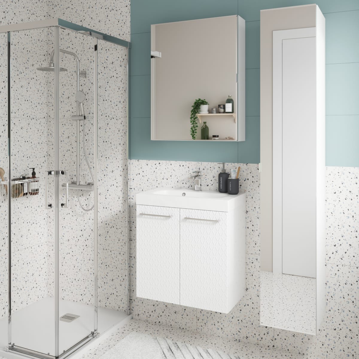 Bricocenter SCOCCA COLONNA REMIX 30 BIANCO LUCIDO L30 H173 P33