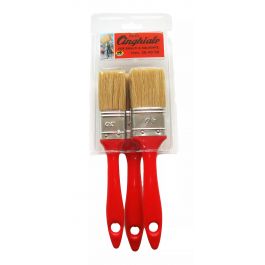 SET 3 SOLVENT BRUSHES 30-40-50 MM BOAR