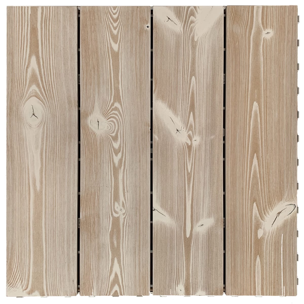 Bricocenter PIASTRELLA AD INCASTRO SMARTDECK IN PINO 60X60CM SPESSORE 25MM BIANCO