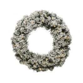 SNOWY WREATH 40 LED DIAM. 50CM