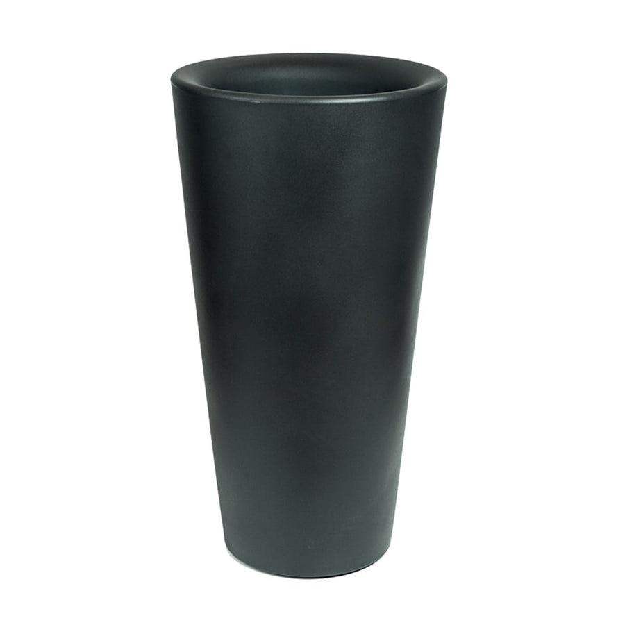 Bricocenter DANA ROTATIONAL PLASTIC VASE DIAMETER 40XH78 CM MATT BLACK
