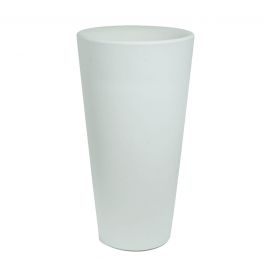 DANA ROTATIONAL PLASTIC VASE DIAMETER 40XH78 CM MATT WHITE