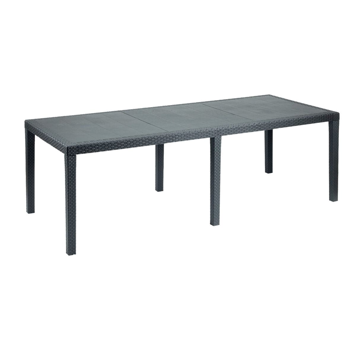 Bricocenter TAVOLO DA GIARDINO QUEEN IN RESINA ANTRACITE 160/220X80 CM
