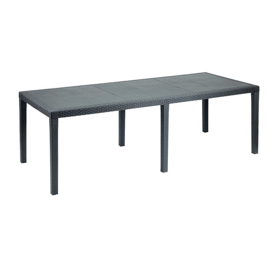 Bricocenter TAVOLO DA GIARDINO QUEEN IN RESINA ANTRACITE 160/220X80 CM