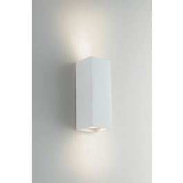 FOSTER WALL LIGHT WHITE PLASTER 7.3X7.3X21 CM 2XGU10=28W