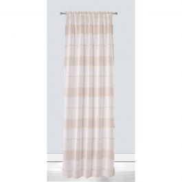 BEIGE POLYNESIA FILTER CURTAIN 140X300 HIDDEN LOOP AND WEBBING