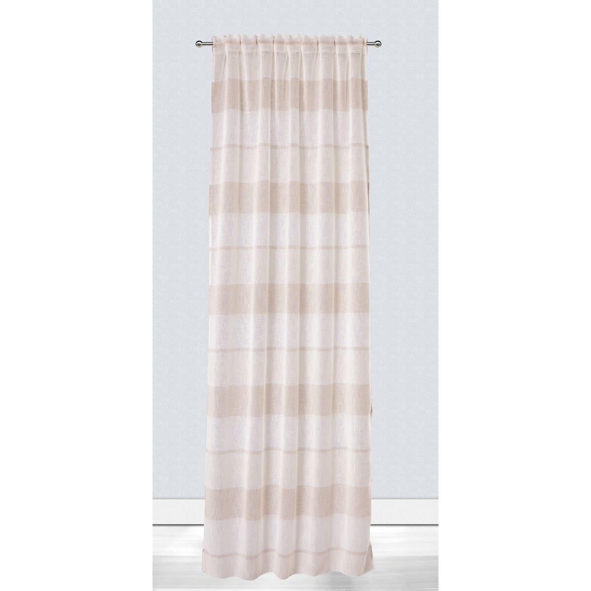 Bricocenter BEIGE POLYNESIA FILTER CURTAIN 140X300 HIDDEN LOOP AND WEBBING