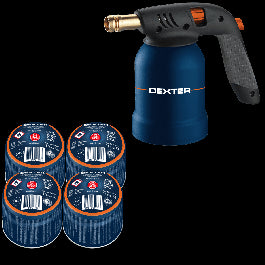 DEXTER OPEN FLAME WELDER + 4 CARTRIDGES