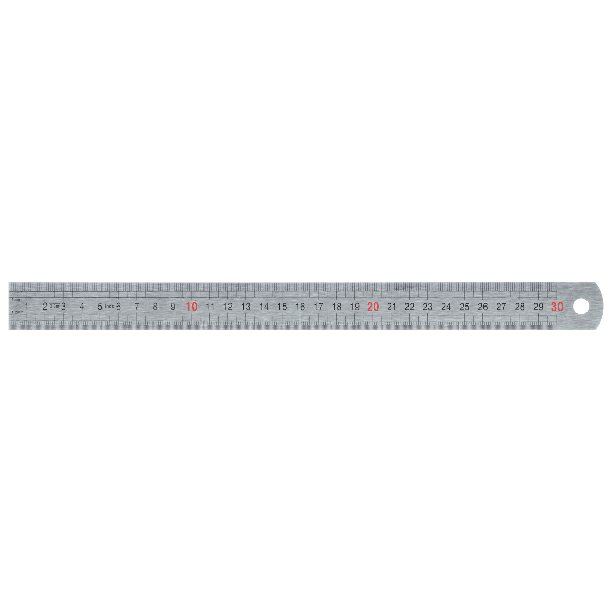DEXTER STAINLESS STEEL RULER, 300 MM