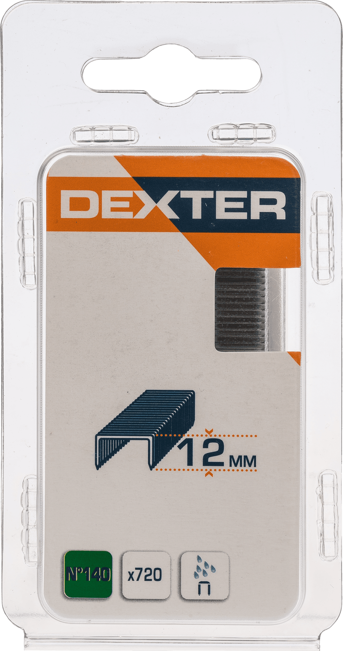 DEXTER FLAT WIRE STAPLES NO. 140/12MM, STEEL, 720 PIECES