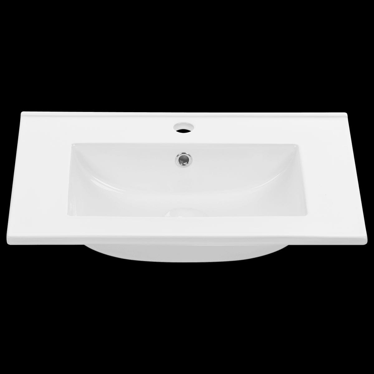 Bricocenter NEW ESSENTIAL SENSEA RECESSED WASHBASIN CERAMIC SQUARED WHITE L61 H16 P46