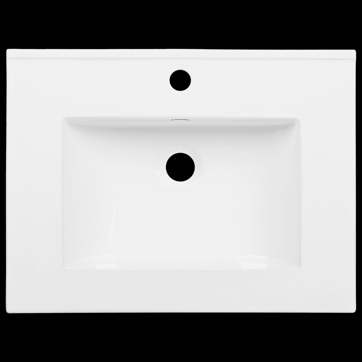 Bricocenter NEW ESSENTIAL SENSEA RECESSED WASHBASIN CERAMIC SQUARED WHITE L61 H16 P46