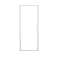 RECORD SWING DOOR L 92-96 H 195 CM CLEAR GLASS 6 MM WHITE