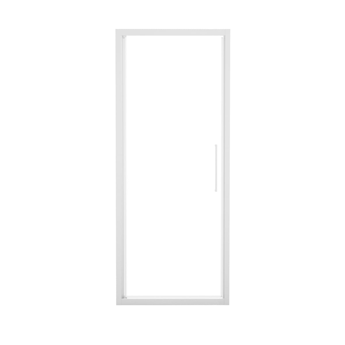 RECORD SWING DOOR L 72-76 H 195 CM CLEAR GLASS 6 MM WHITE
