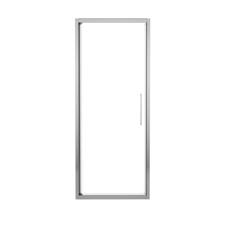 Bricocenter PORTA BATTENTE RECORD L 67-71 H 195 CM CRISTALLO TRASPARENTE 6 MM CROMO