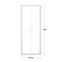 RECORD SALOON DOOR L 87-91 H 195 CM CLEAR GLASS 6 MM WHITE