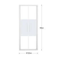 RECORD SALOON DOOR L 97-101 H 195 CM SCREEN-PRINTED GLASS 6 MM WHITE