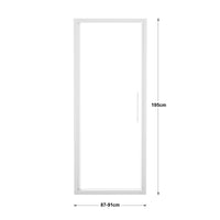 RECORD SWING DOOR L 87-91 H 195 CM CLEAR GLASS 6 MM WHITE
