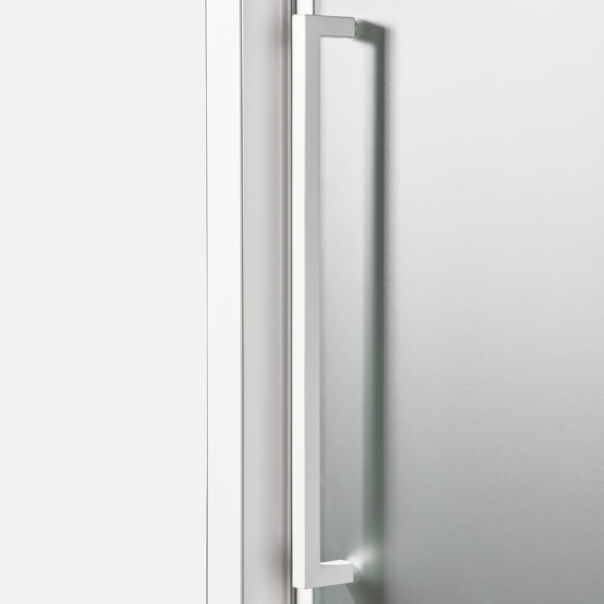 RECORD HINGED DOOR L 87-91 H 195 CM SCREEN-PRINTED GLASS 6 MM WHITE