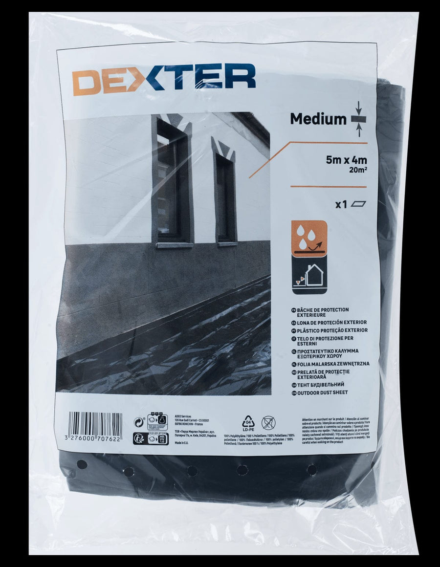 Bricocenter BLACK PLASTIC SHEETING FOR OUTDOOR FLOORS MT 5X4 DEXTE