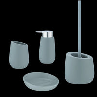 TOILET BRUSH HOLDER BADI SERIES CERAMIC GREY LIGHT BLUE