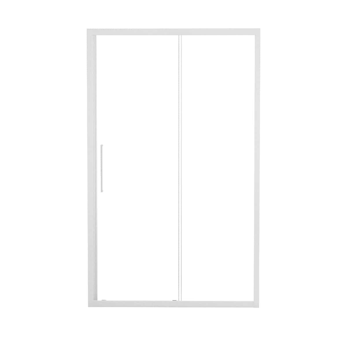 Bricocenter PORTA SCORREVOLE 2 ANTE RECORD L 147-151 CM CRISTALLO TRASPARENTE 6 MM BIANCO