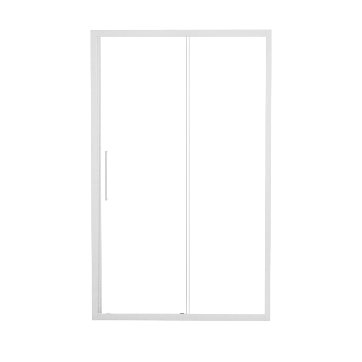 RECORD 2-LEAF SLIDING DOOR L 167-171 CM CLEAR GLASS 6 MM WHITE