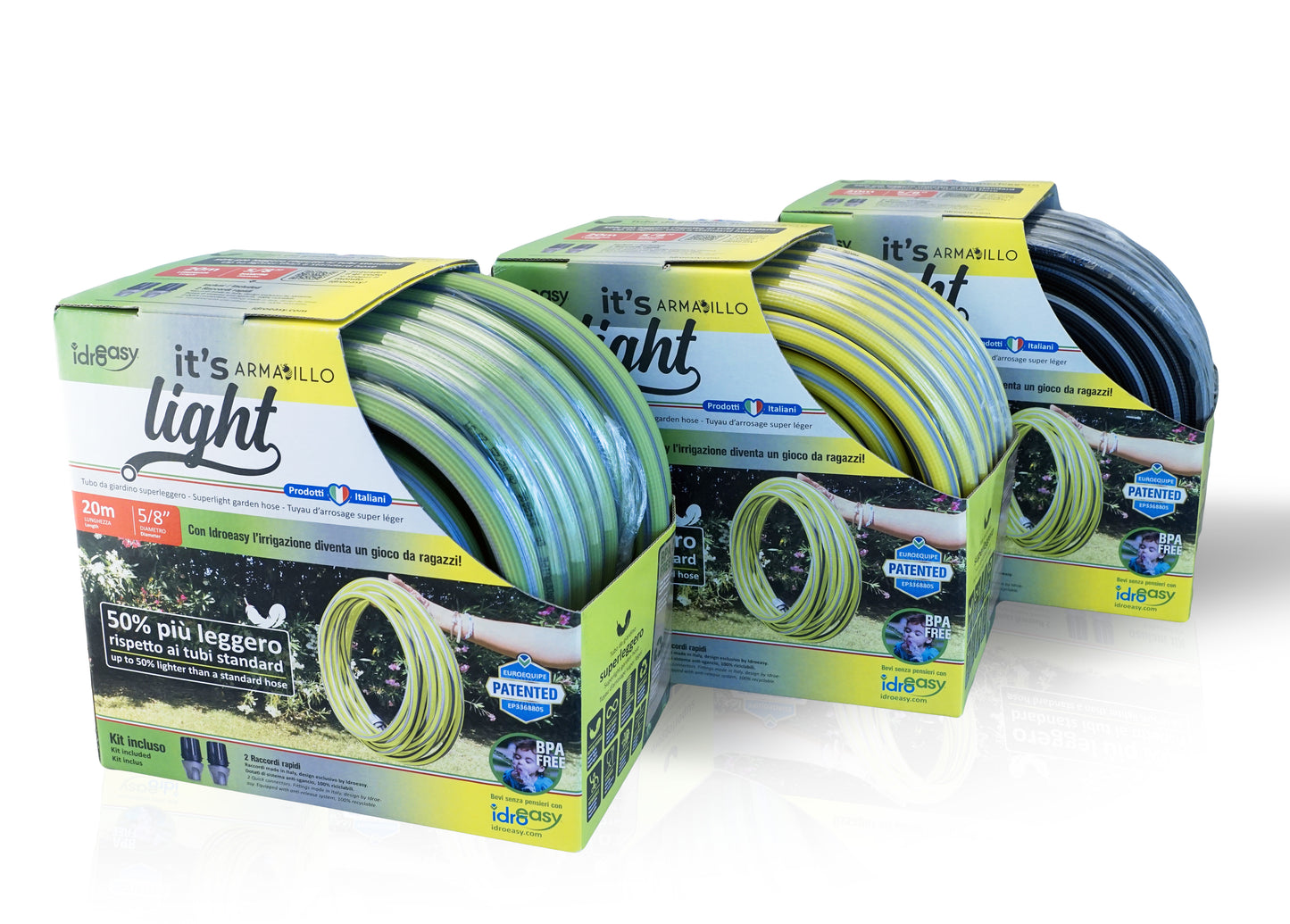 ARMADILLO HOSE KIT 20MT. 5/8'' SUPERLIGHT WITH QUICK COUPLINGS