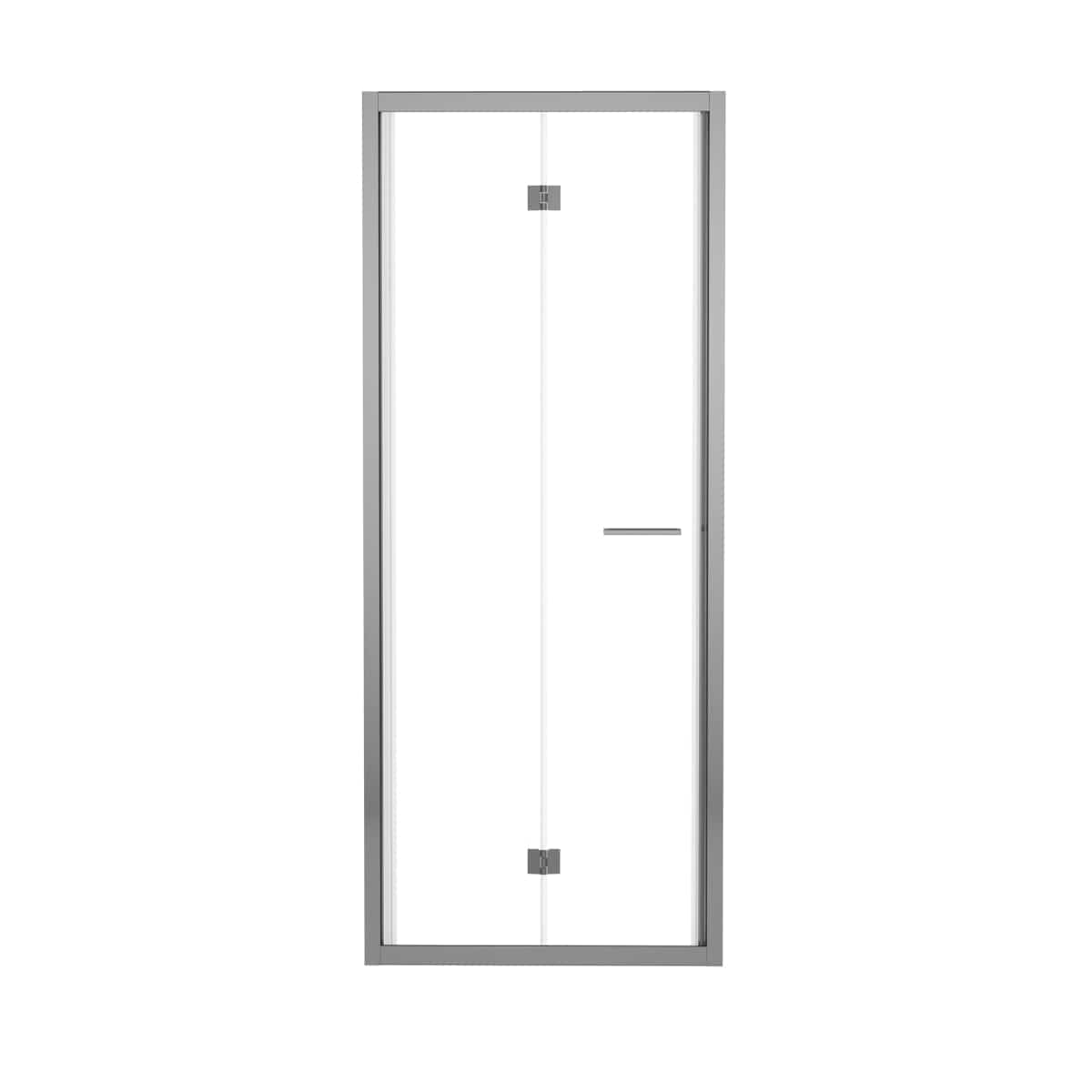 Bricocenter PORTA SOFFIETTO 2 ANTE RECORD L 72-76 CM CRISTALLO TRASPARENTE 6 MM CROMO