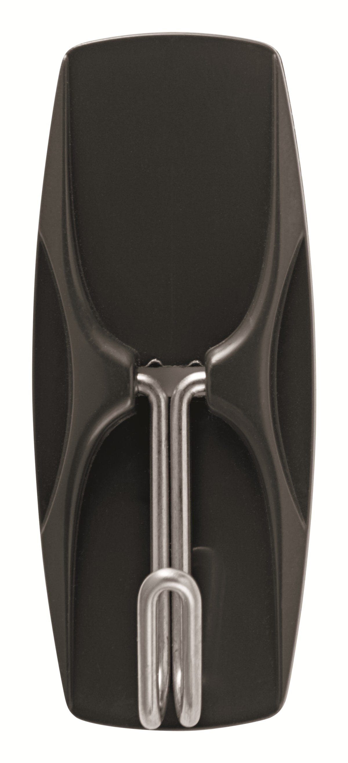 Bricocenter 2 BLACK ADHESIVE HOOKS FOR OUTDOOR USE WITH STEEL TIPS COMMAND